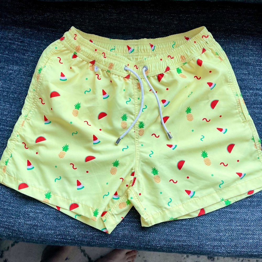 New, colorful swim trunks - European designer